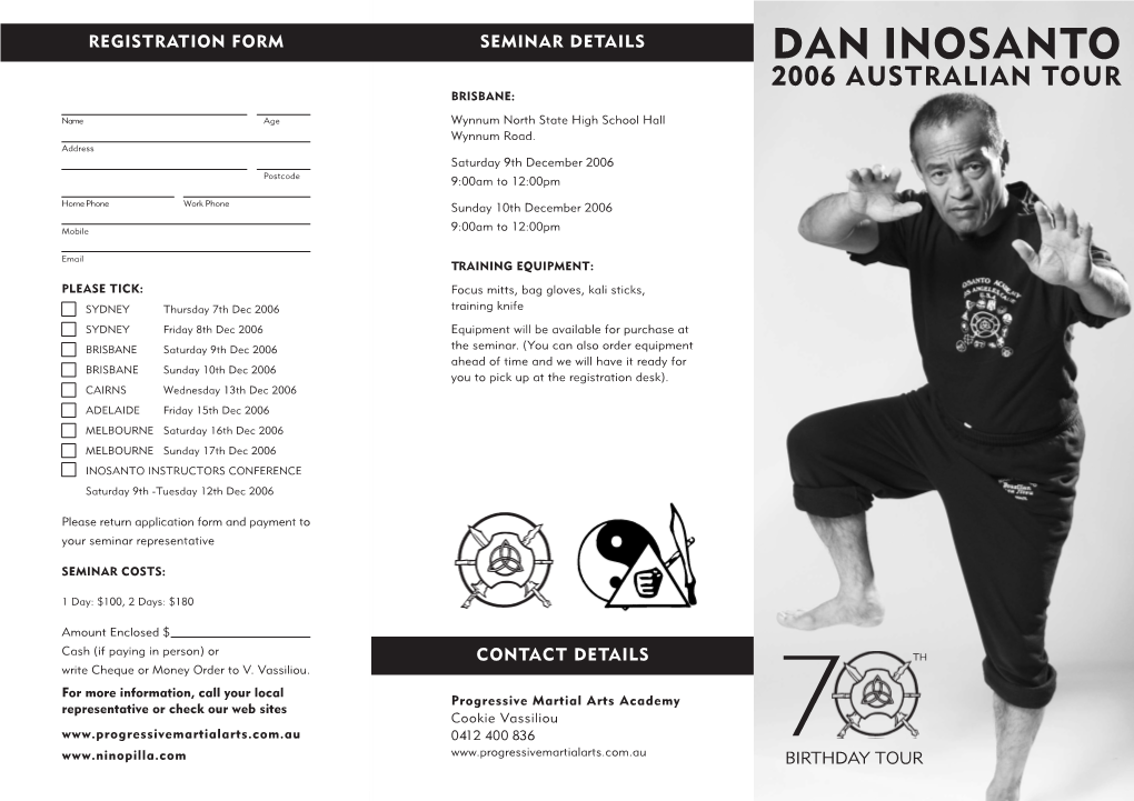 Dan Inosanto 2006 Australian Tour Brisbane