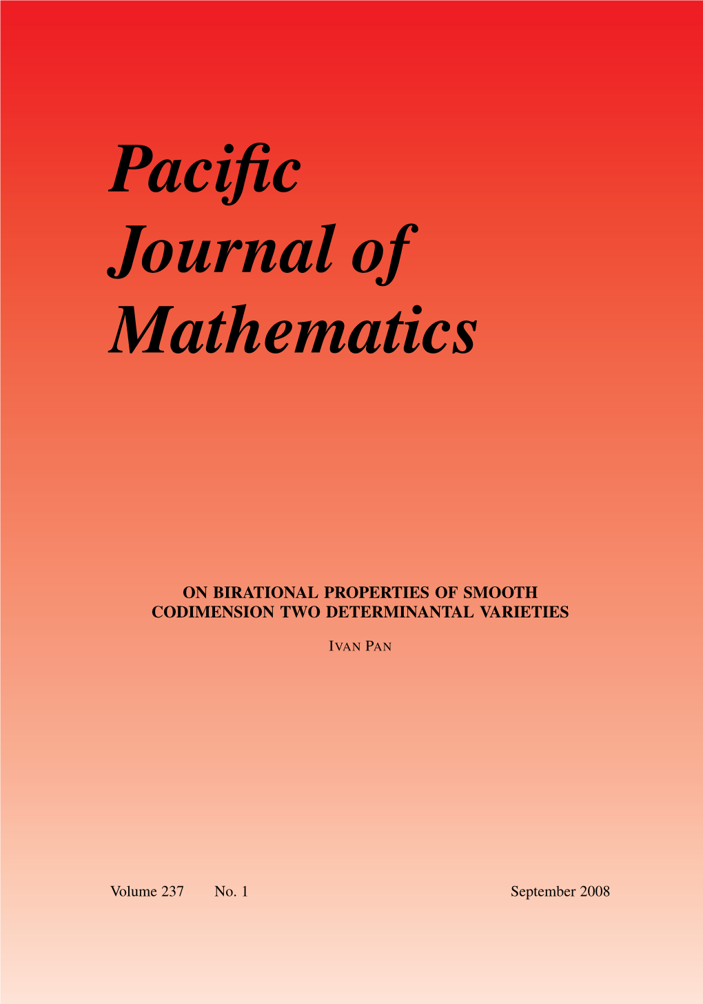 On Birational Properties of Smooth Codimension Two Determinantal Varieties