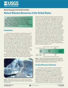 Natural Bitumen Resources of the United States