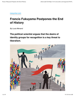 Francis Fukuyama Postpones the End of History About:Reader?Url=