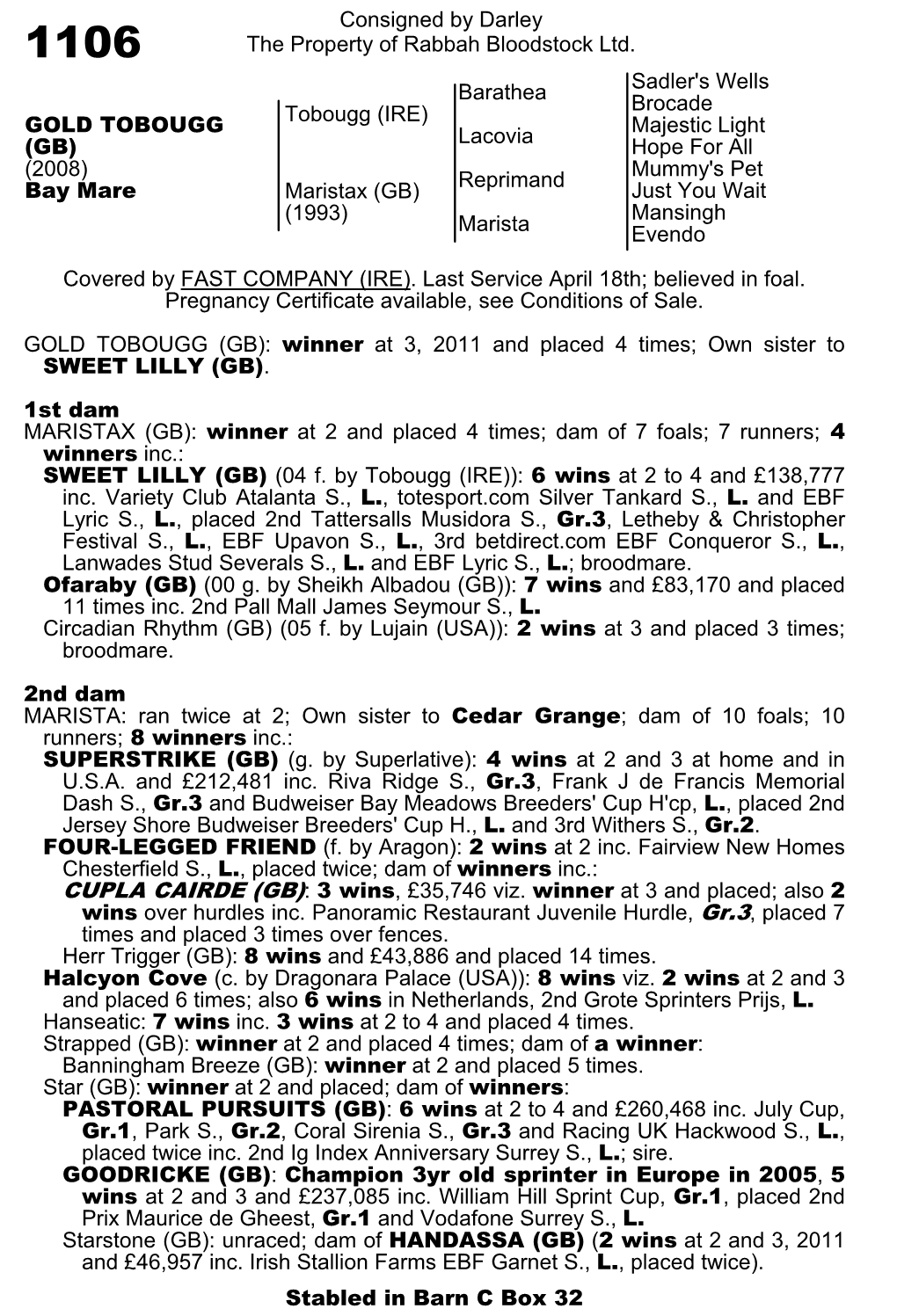 Consigned by Darley the Property of Rabbah Bloodstock Ltd. Barathea