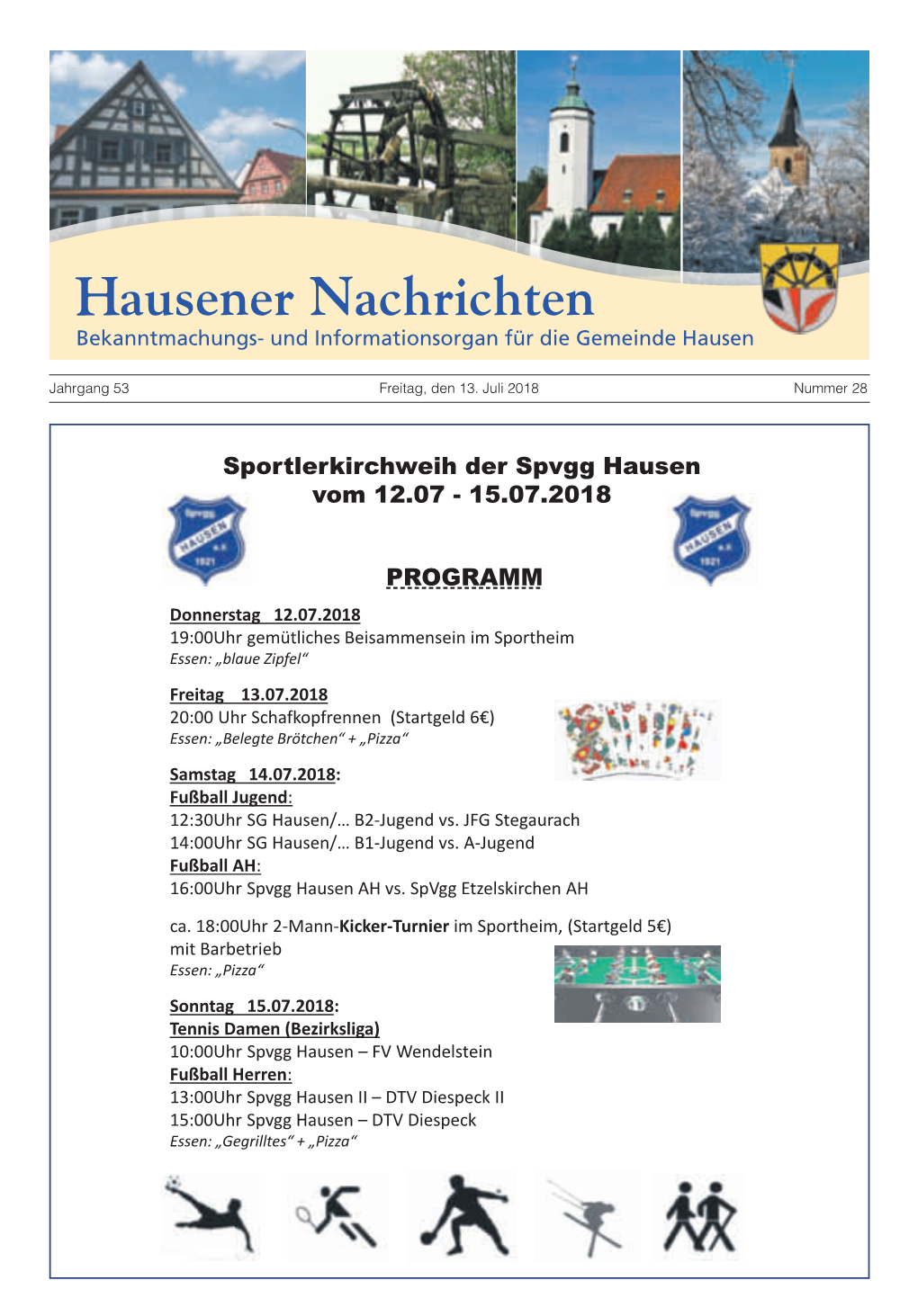 Hausener Nachrichten Bekanntmachungs- Und Informationsorgan Für Die Gemeinde Hausen