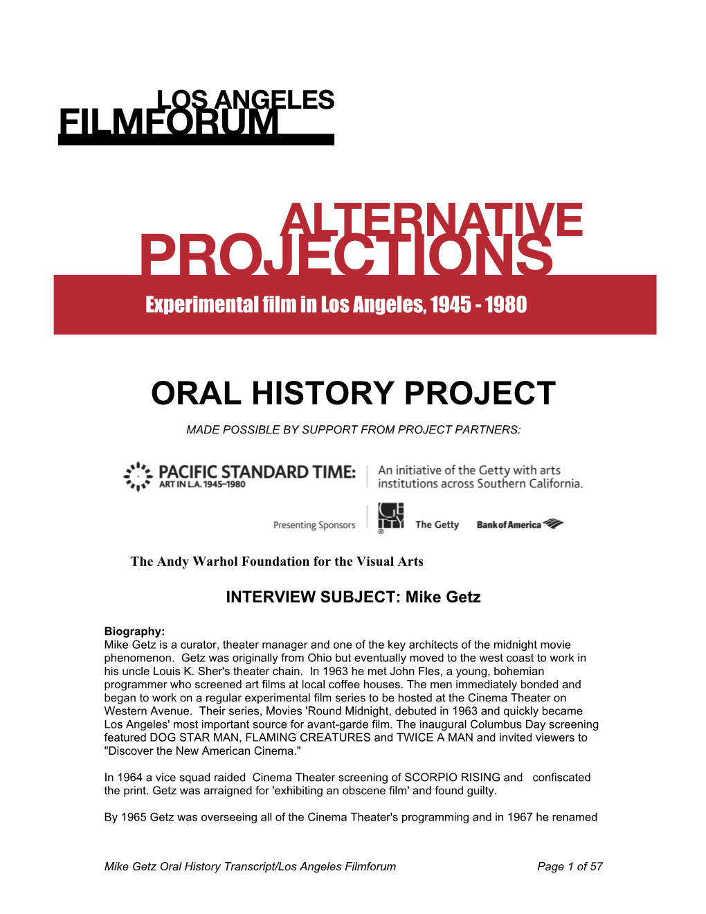 Oral History Project