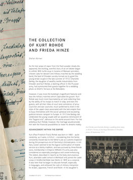 The Collection of Kurt Rohde and Frieda Hinze