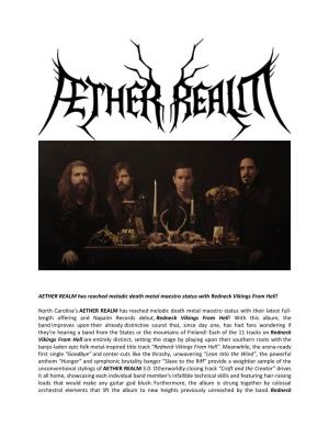 AETHER REALM Has Reached Melodic Death Metal Maestro Status with Redneck Vikings from Hell!