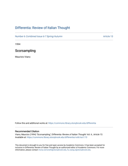 Differentia: Review of Italian Thought