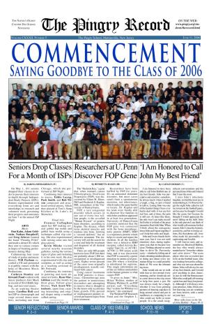 Saying Goodbye to the Class of 2006