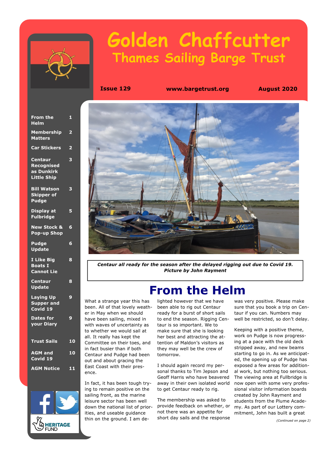 Golden Chaffcutter Thames Sailing Barge Trust