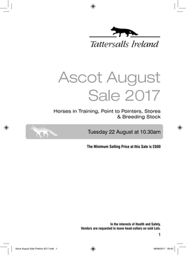 Ascot August Sale 2017
