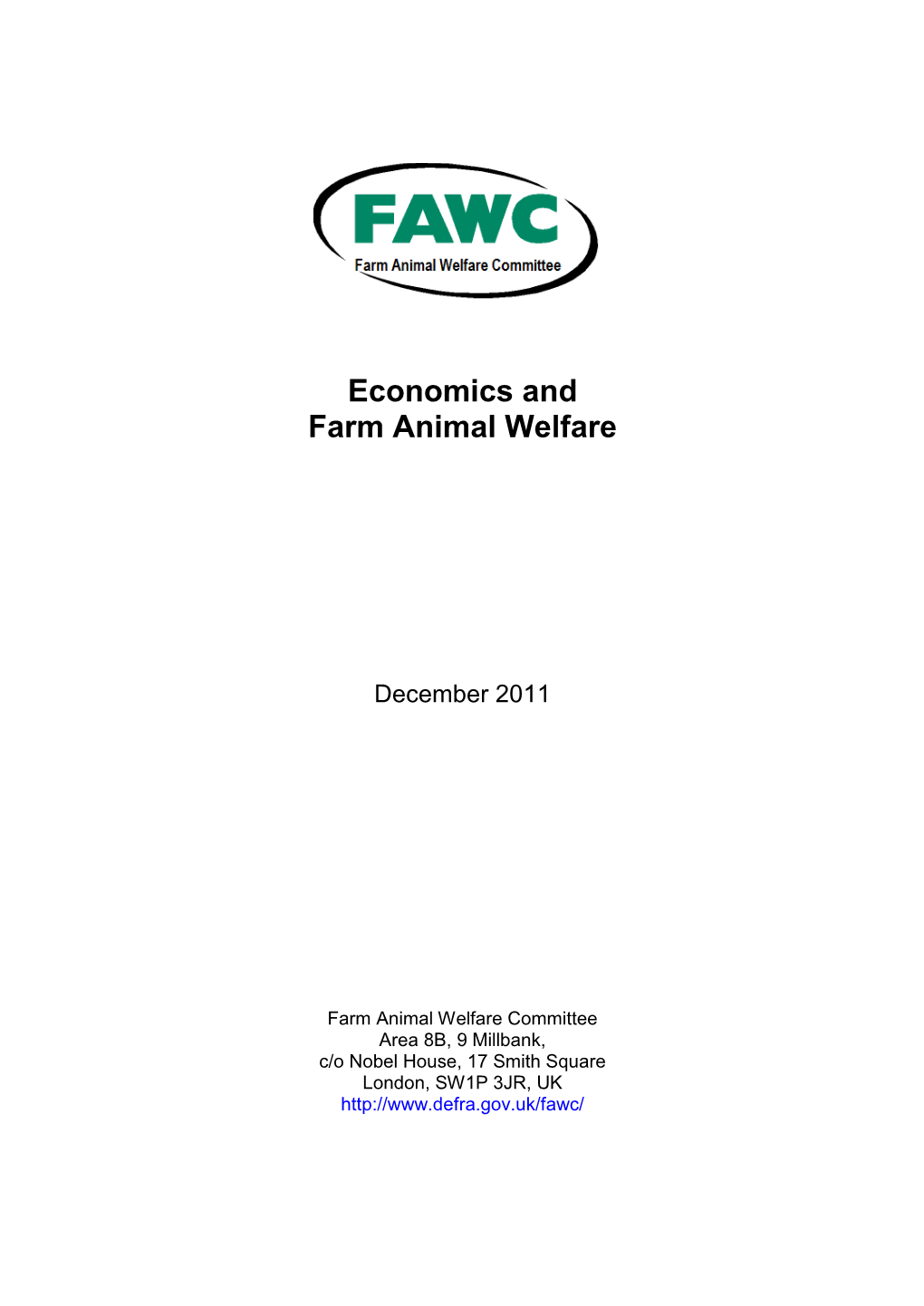 FAWC Report on Economics and Farm Animal Welfare