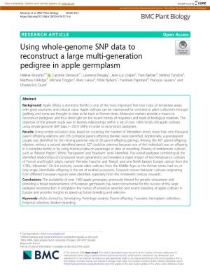 Using Whole-Genome SNP Data to Reconstruct a Large Multi