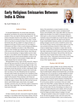 Early Religious Emissaries Between India & China