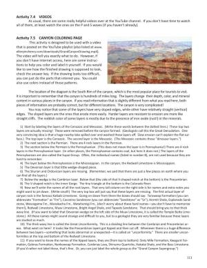 Grand Canyon Geological Layers Coloring Page