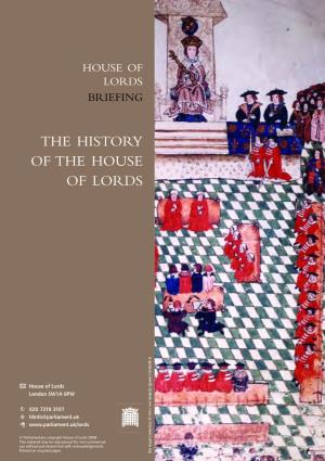 The History of the House of Lords