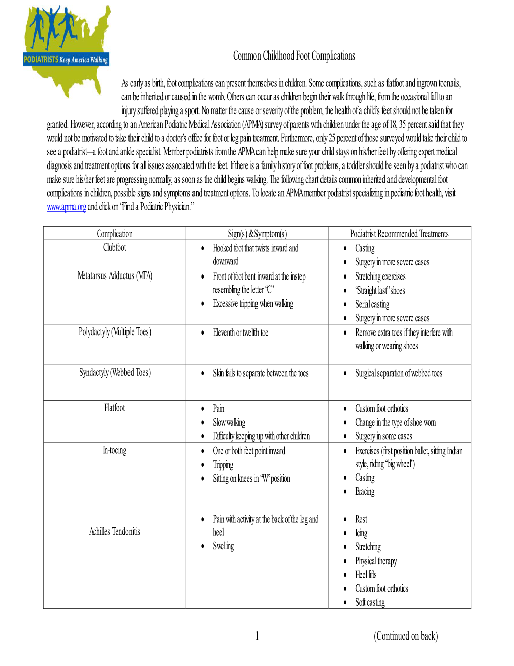 Pediatric Foot Complications