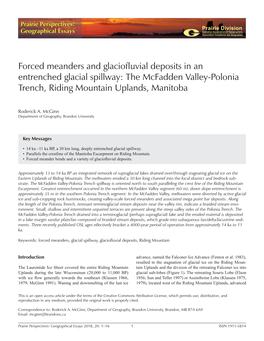 The Mcfadden Valley-Polonia Trench, Riding Mountain Uplands, Manitoba