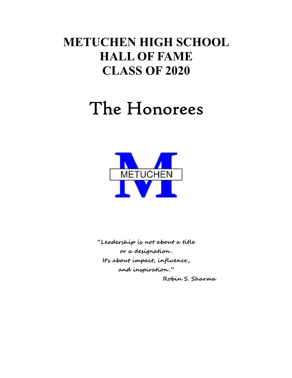 Hall of Fame Class of 2020 Biographies