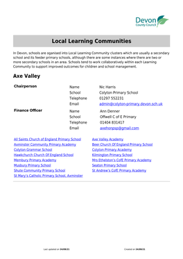 Local Learning Communities 1626167407