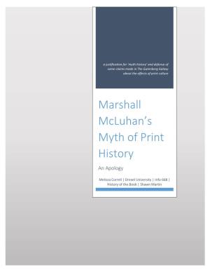Marshall Mcluhan's Myth of Print History