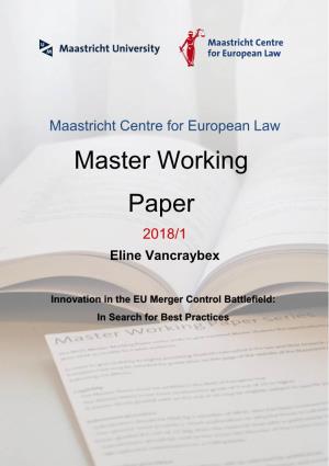 Master Working Paper 2018/1 Eline Vancraybex