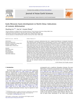 Early Mesozoic Basin Development in North China: Indications of Cratonic