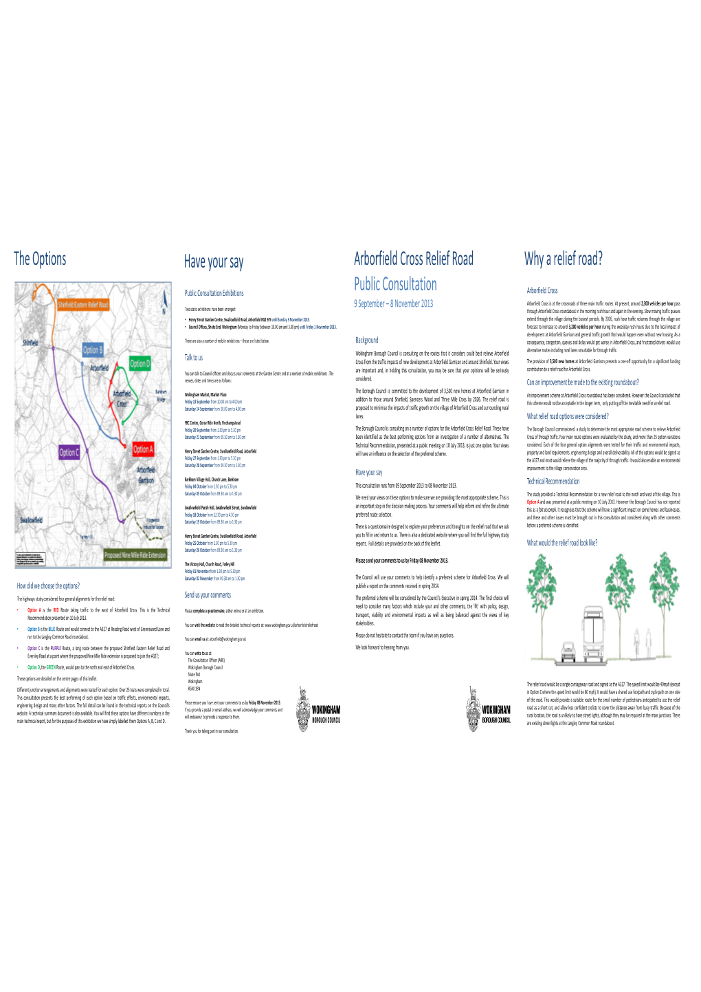 Arborfield Cross Relief Road Consultation Leaflet