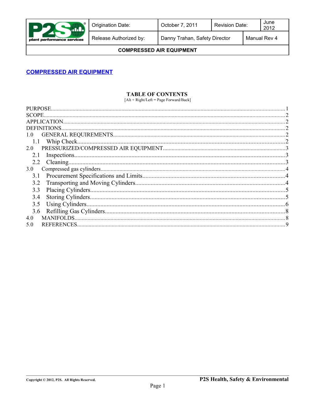 Health, Safety and Environmental Policy s7