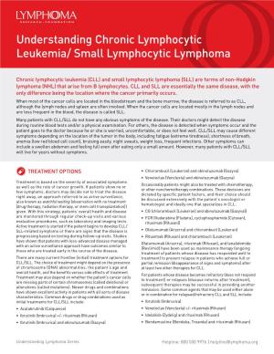 Understanding Chronic Lymphocytic Leukemia/ Small Lymphocytic Lymphoma