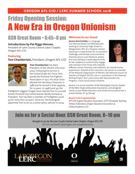 A New Era in Oregon Unionism