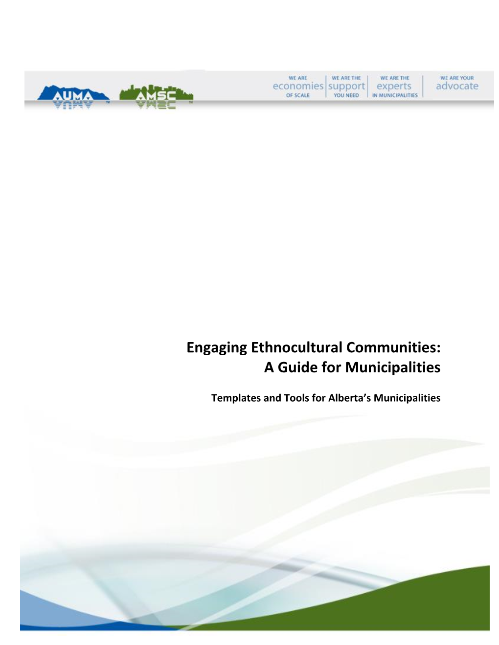 Engaging Ethnocultural Communities: a Guide for Municipalities