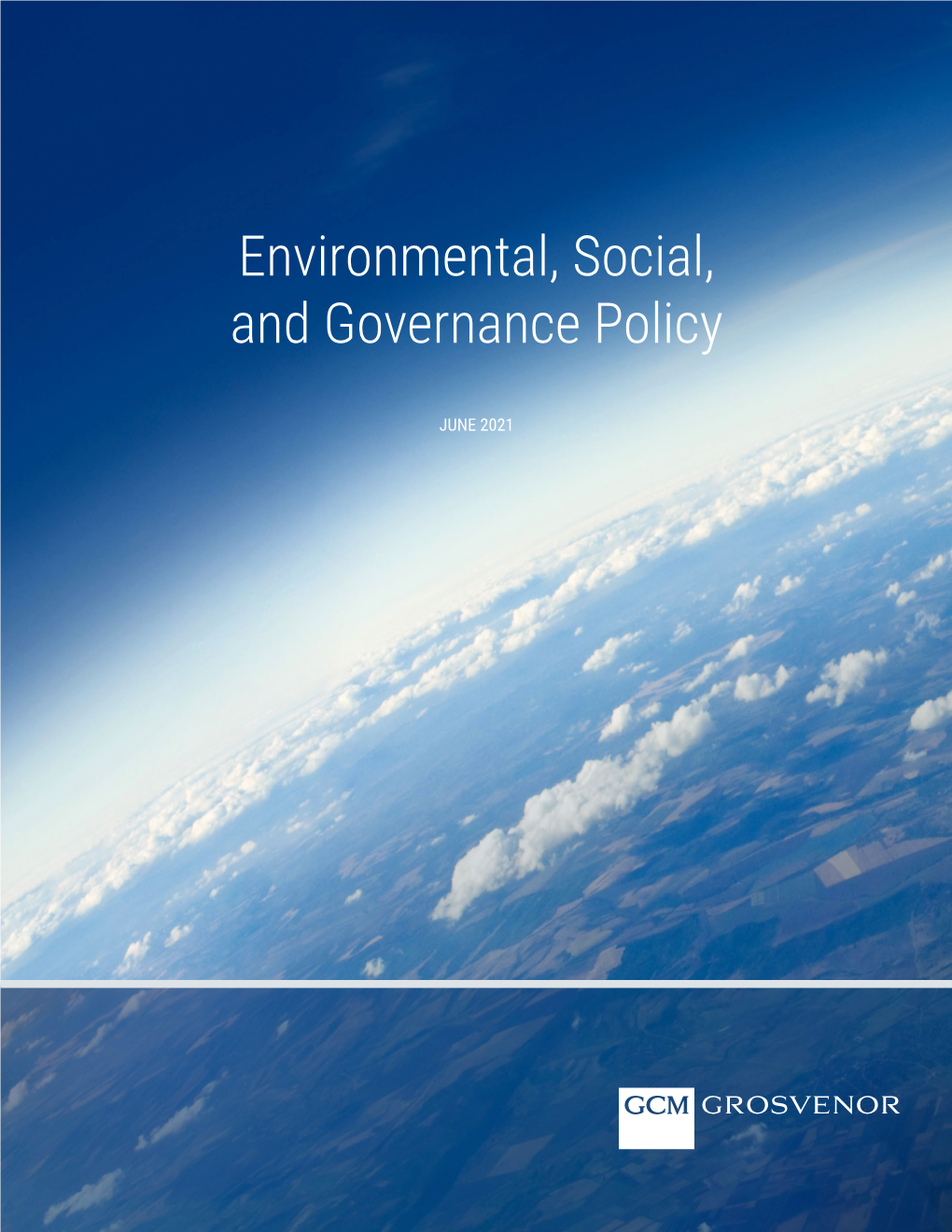 Environmental, Social, and Governance Policy