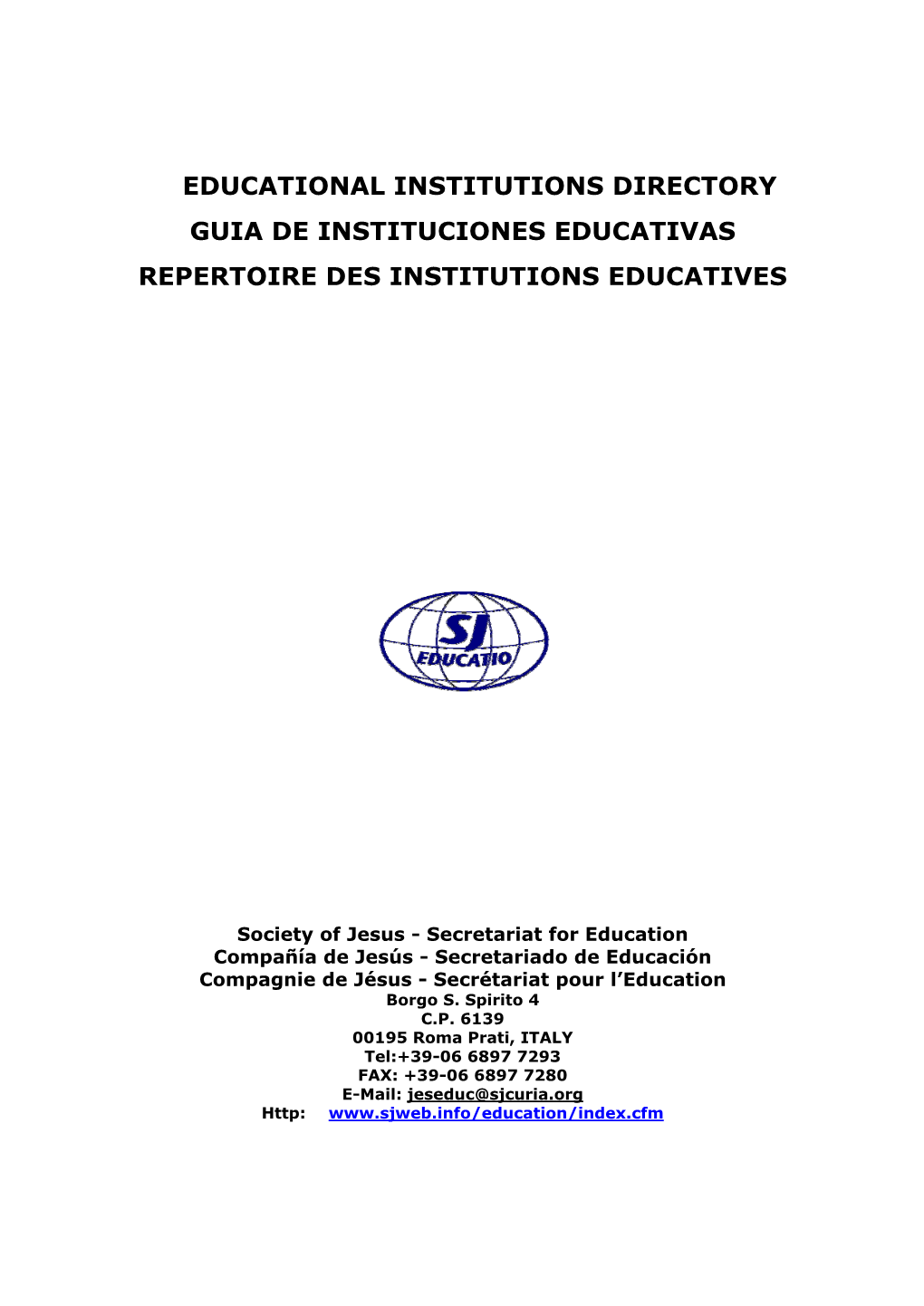 Educational Institutions Directory Guia De Instituciones Educativas Repertoire Des Institutions Educatives