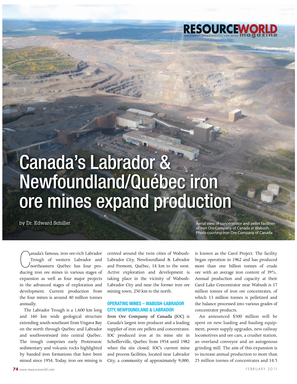 Canada's Labrador & Newfoundland/Québec Iron Ore