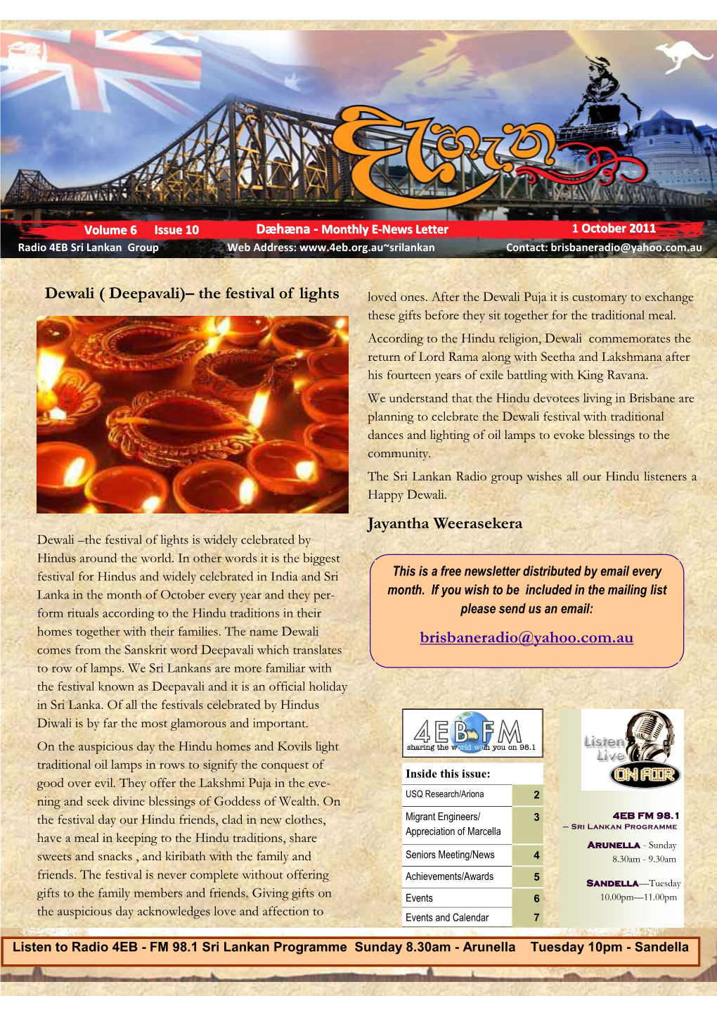 Brisbane Sri Lankan Newsletter