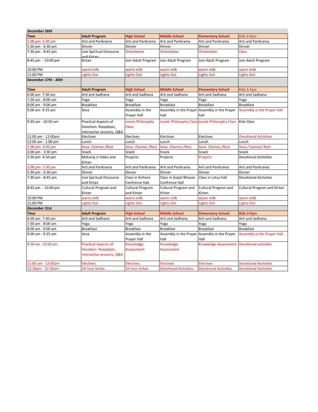 Winter Schedule 2015.Xlsx