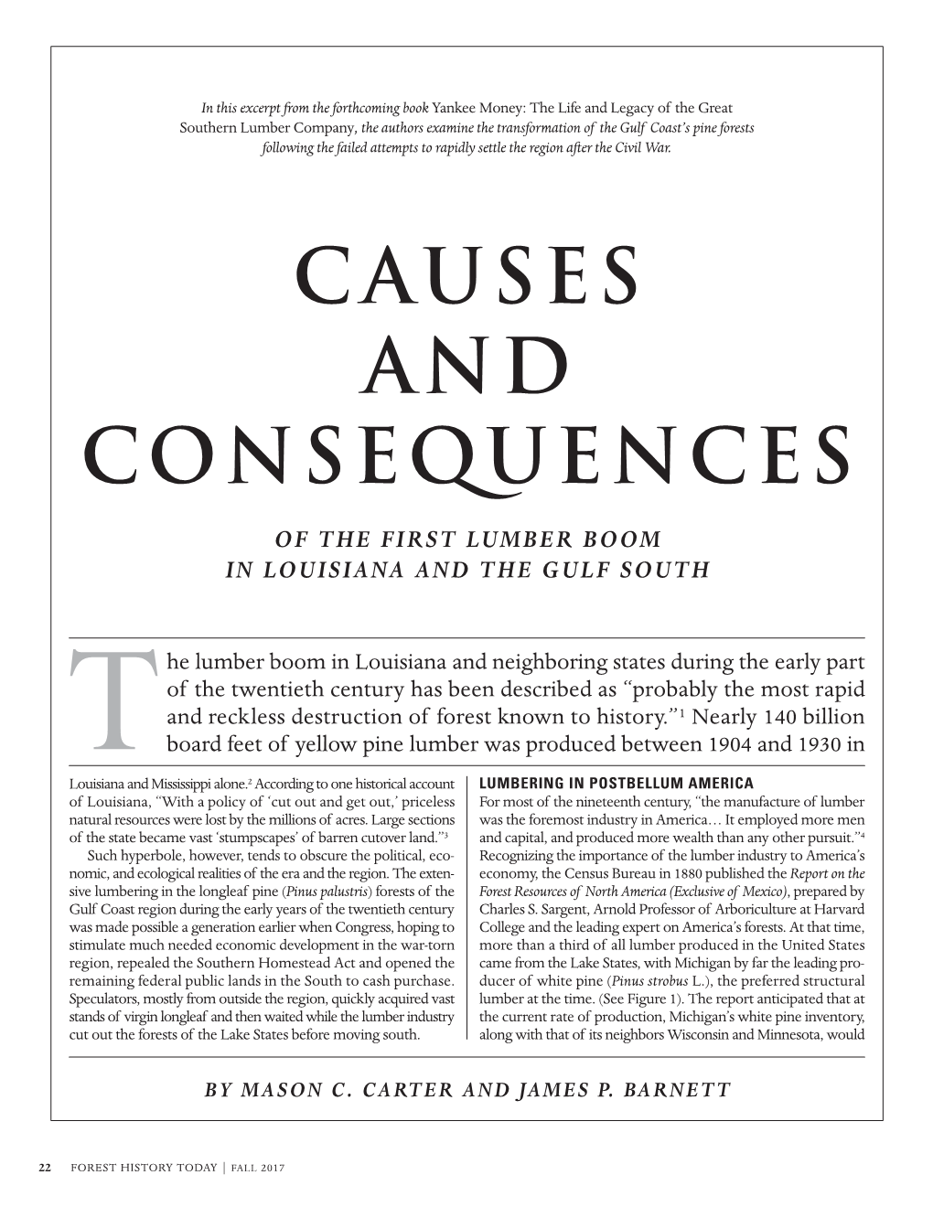 Causes and Consequences