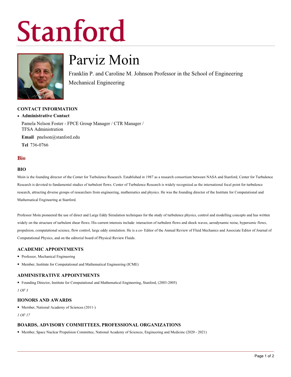 Parviz Moin Franklin P