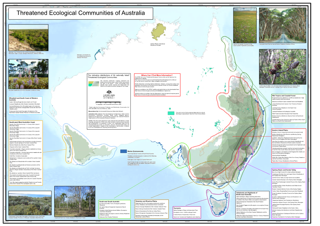 Threatened Ecological Communities of Australia 10°0'0