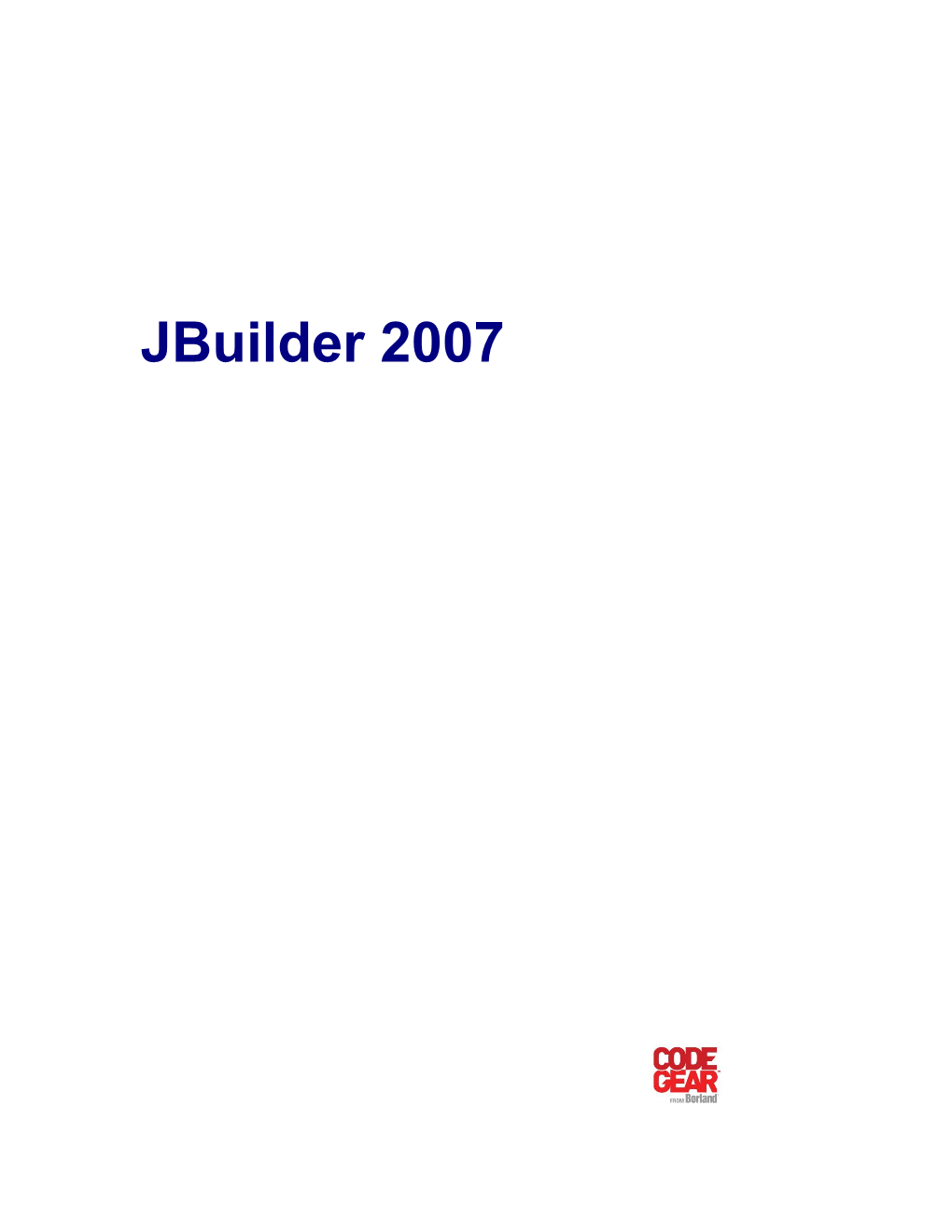 Jbuilder 2007 Concepts