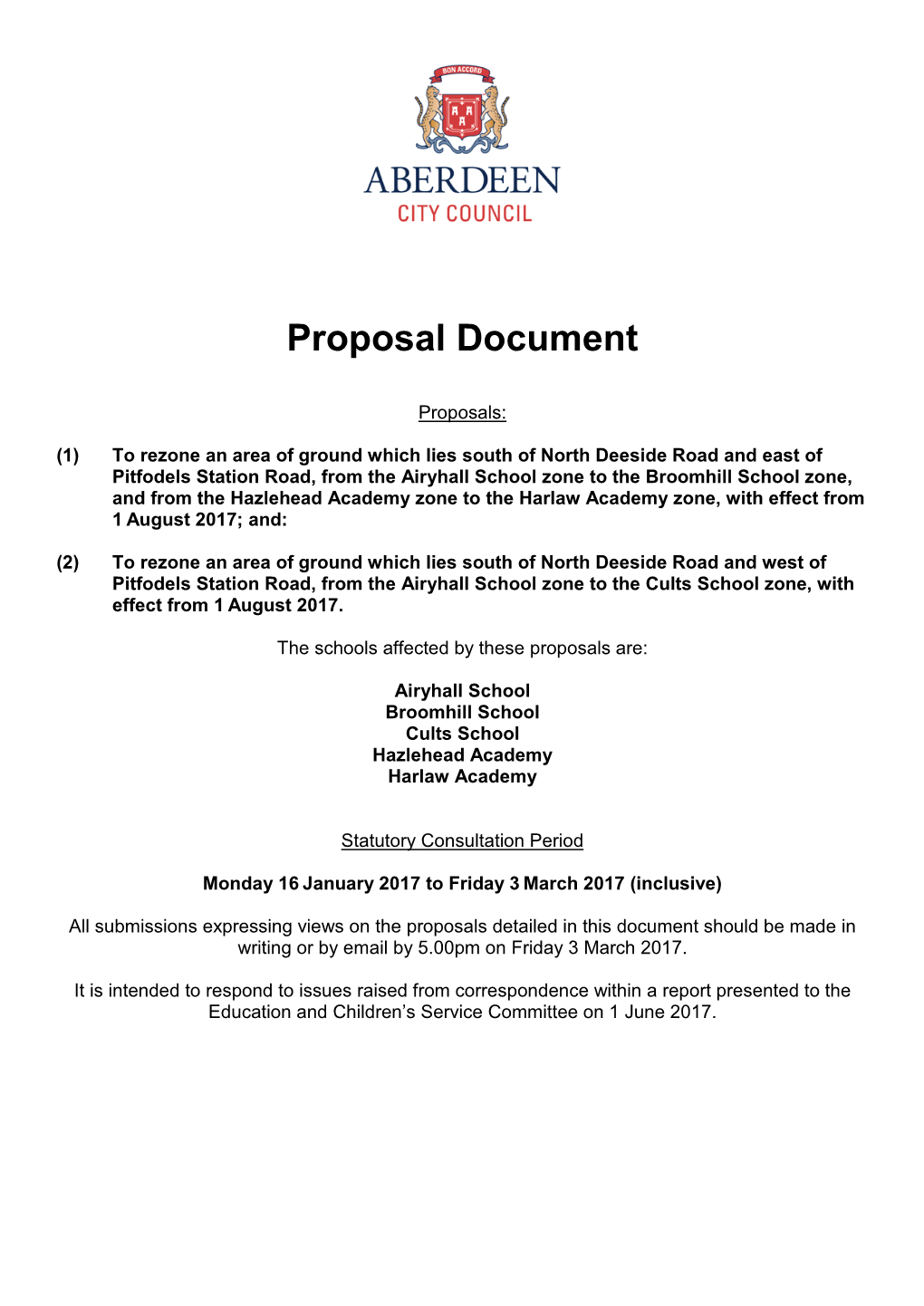 Public Consultation Document