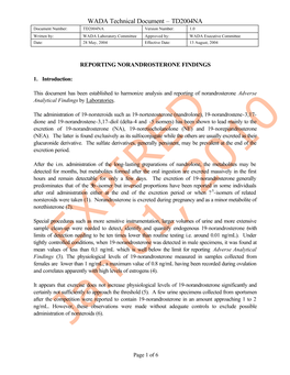 Nandrolone Technical Document July 04 V1.0