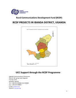 Rcdf Projects in Ibanda District, Uganda