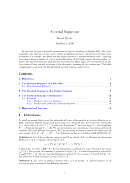 Spectral Sequences