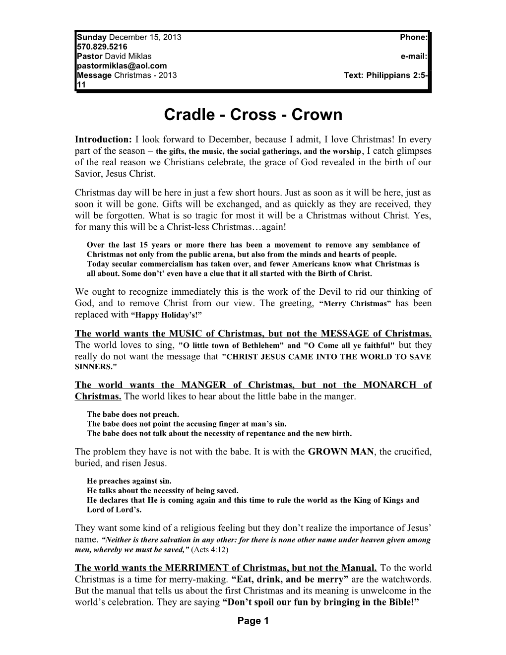 Cradle Cross Crown