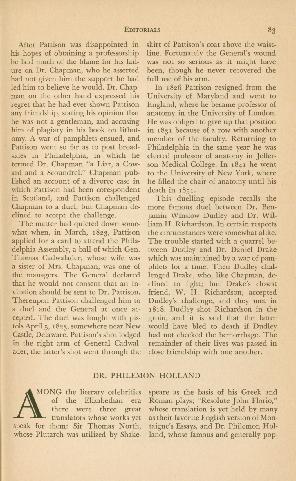 Dr. Philemon Holland