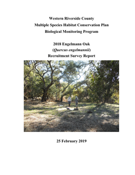 Engelmann Oak Survey Report 2018