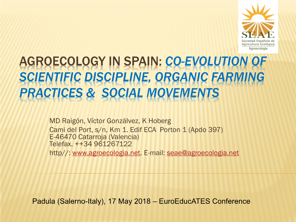 Spanish Society of Organic Farming