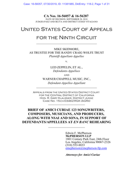 United States Court of Appeals for the Ninth Circuit ______