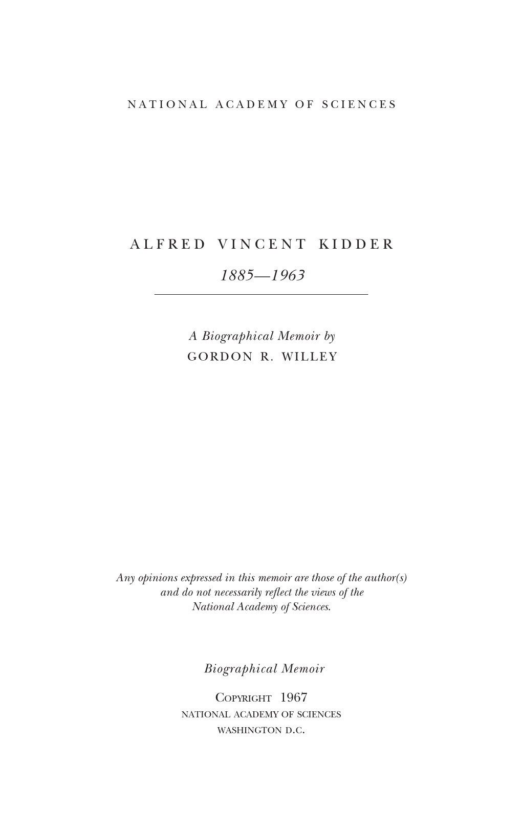 Alfred Vincent Kidder