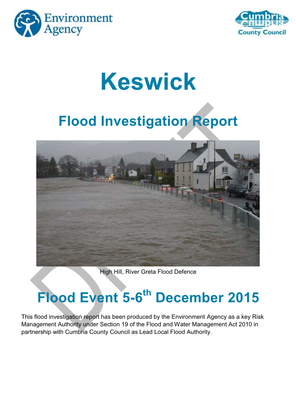 Keswick Flood Investigation Report Final Draft 2016